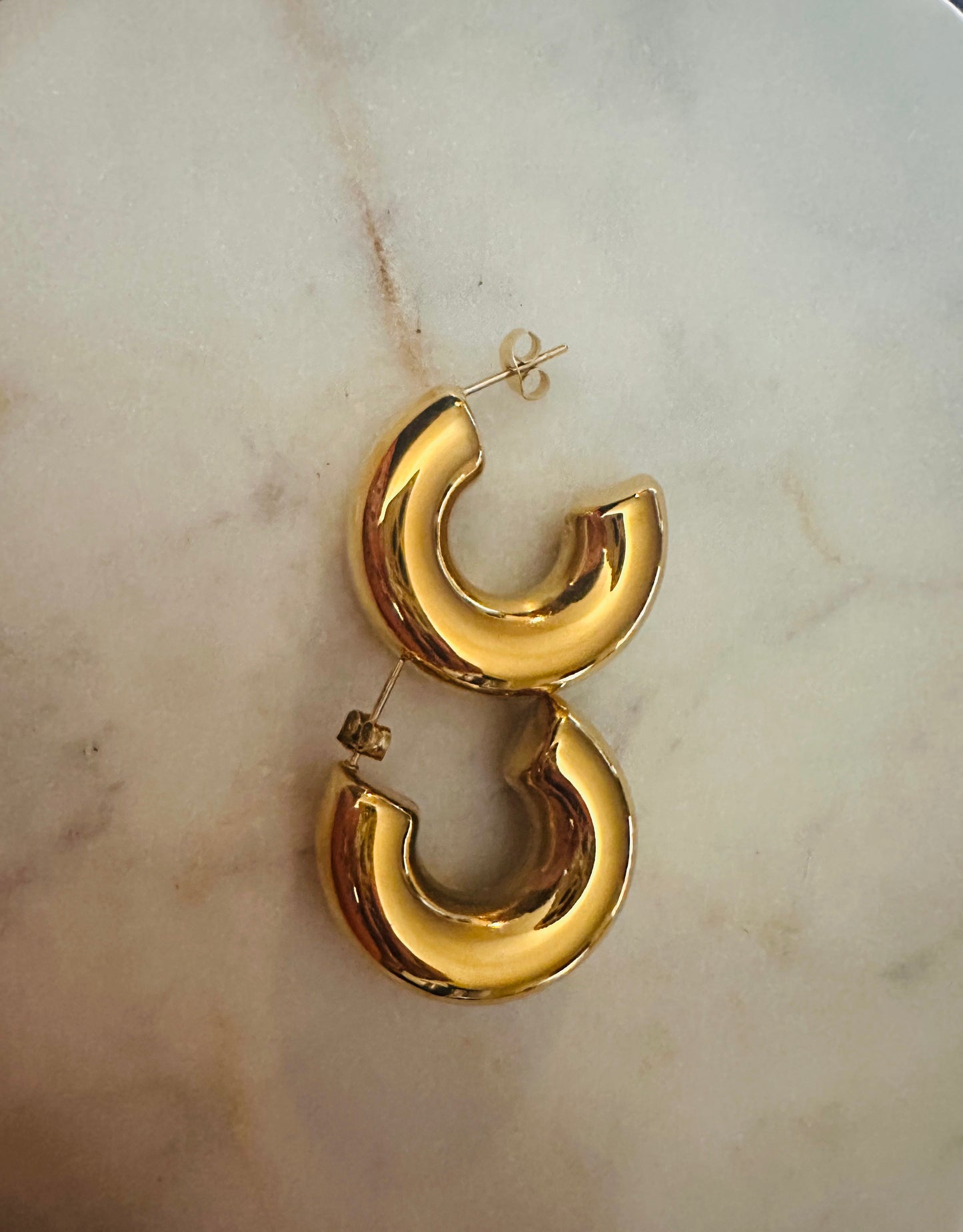 Pendientes gruesos Media Luna