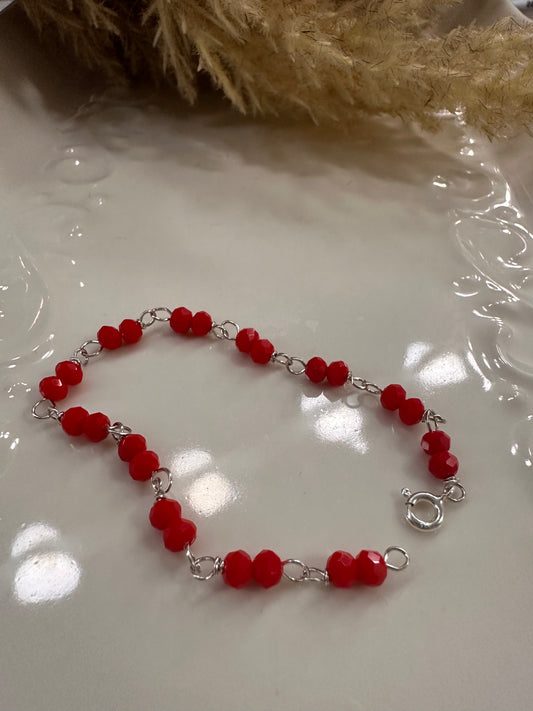 Kids Red Coral Bracelet
